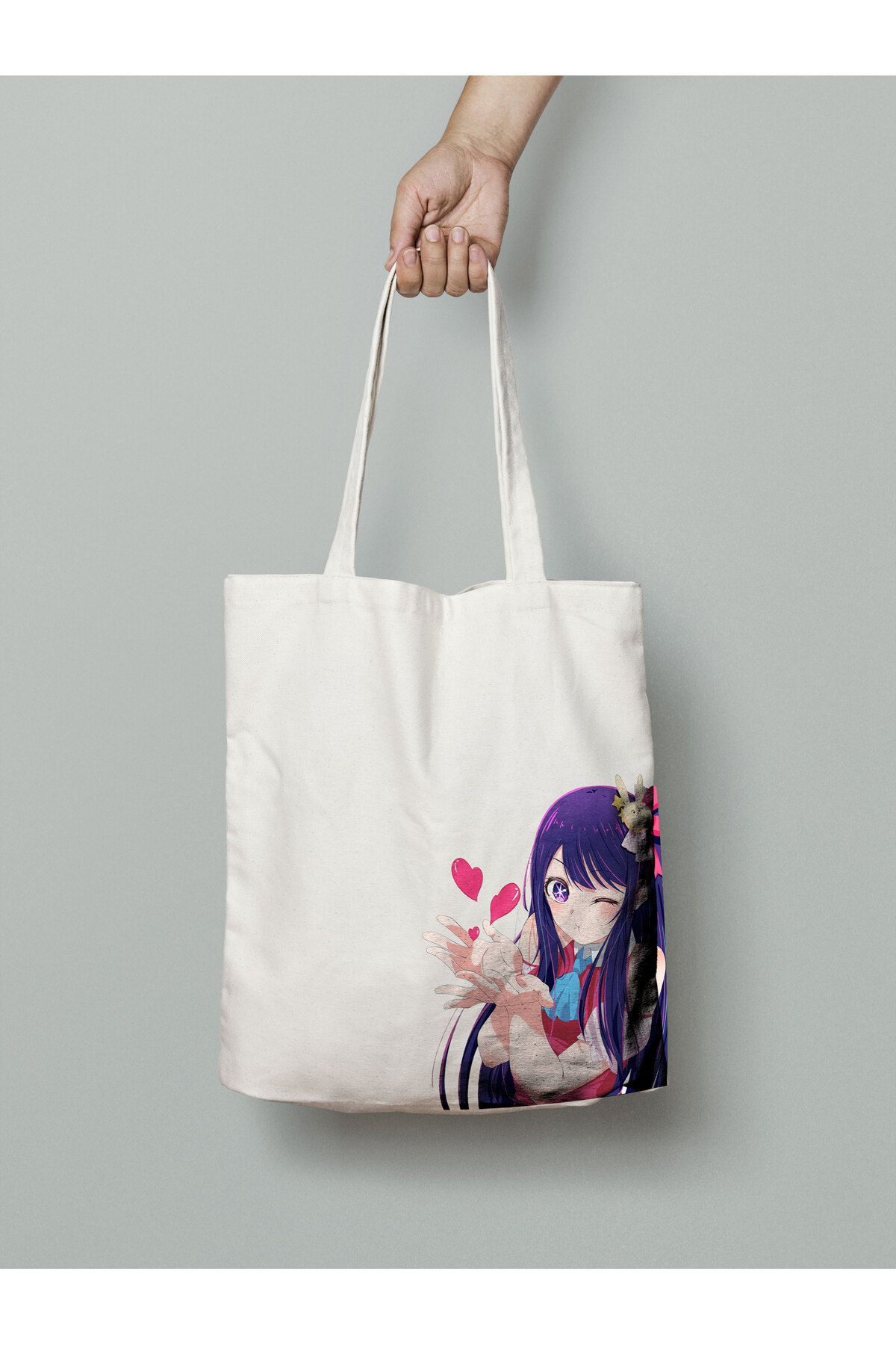 Oshi No Ko Ai Hoshino Bez Çanta 35x40cm - Anime Çanta - Tote Bag