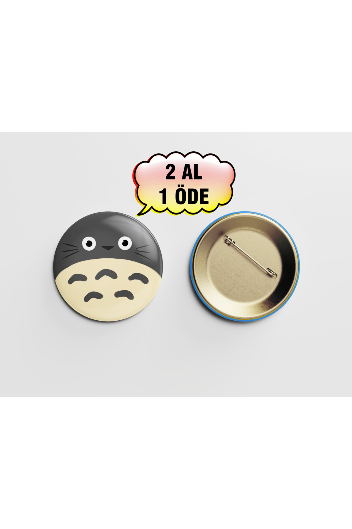 Ghibli Komşum Totoro 1 adet 44mm Arkası İğneli Buton Rozet