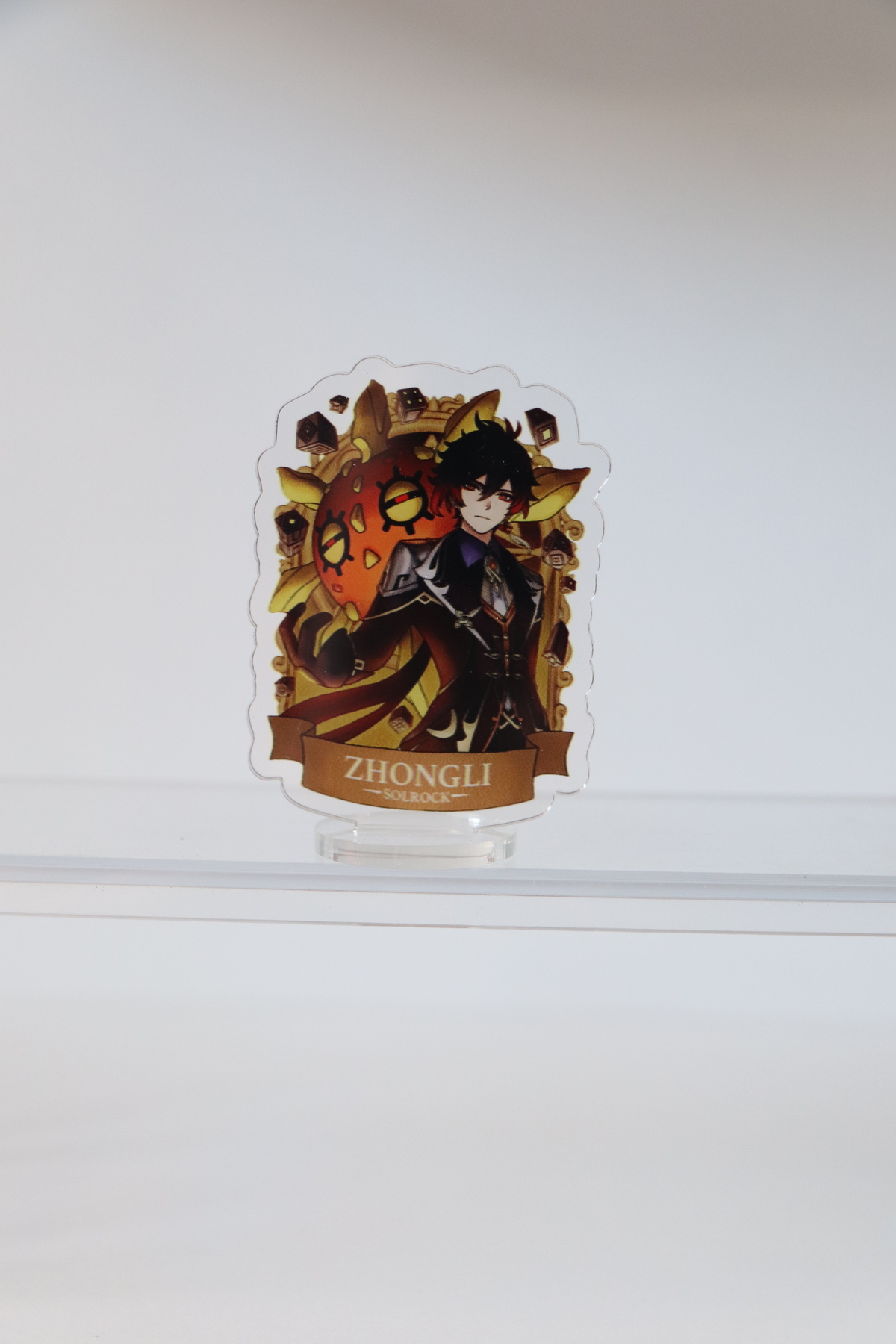Genshin Zhongli 5-6cm Figür Oyuncak - Kare Stand